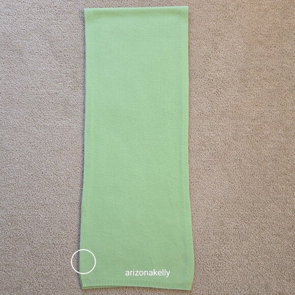 Thick Cashmere Scarf Knit Pastel Green - Picture 3 of 13